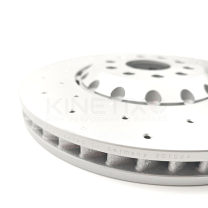 FOR VW GOLF R MK8/8.5 DRILLED FRONT REAR BRAKE DISCS PADS 357mm 310mm 5WA615301A