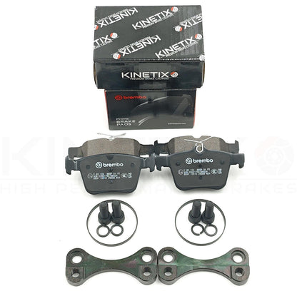 FOR VW GOLF R MK7 GTi REAR S6 S7 BIG DISCS BRAKE CONVERSION BRACKETS PADS 356mm