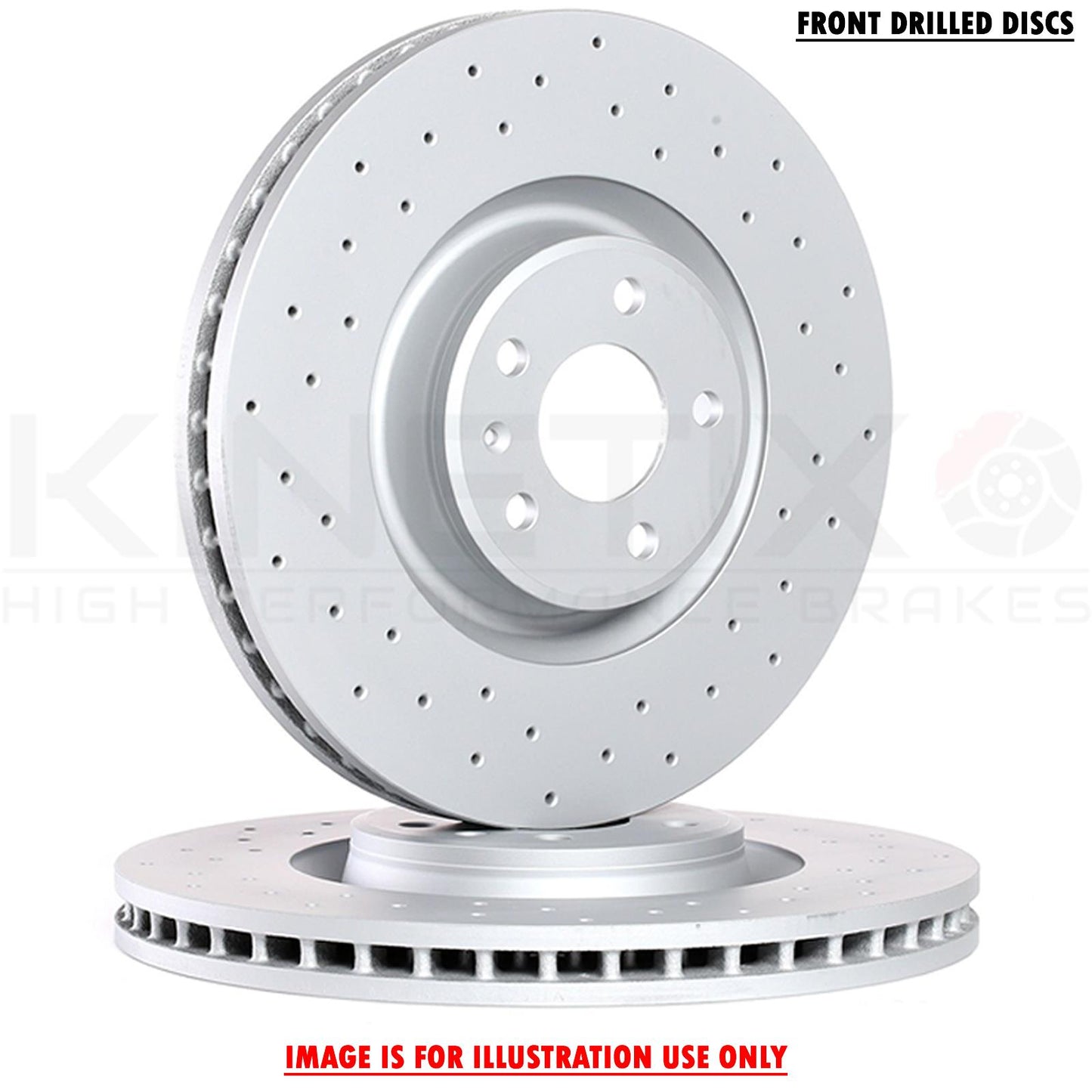 FOR ALFA ROMEO STELVIO 2.0 Q4 DRILLED FRONT BRAKE DISCS PADS SENSOR 330mm COATED