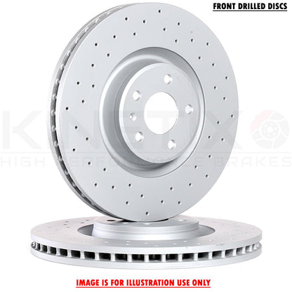 FOR ALFA ROMEO GIULIA STELVIO CROSS DRILLED FRONT BRAKE DISCS PADS SENSOR 330mm