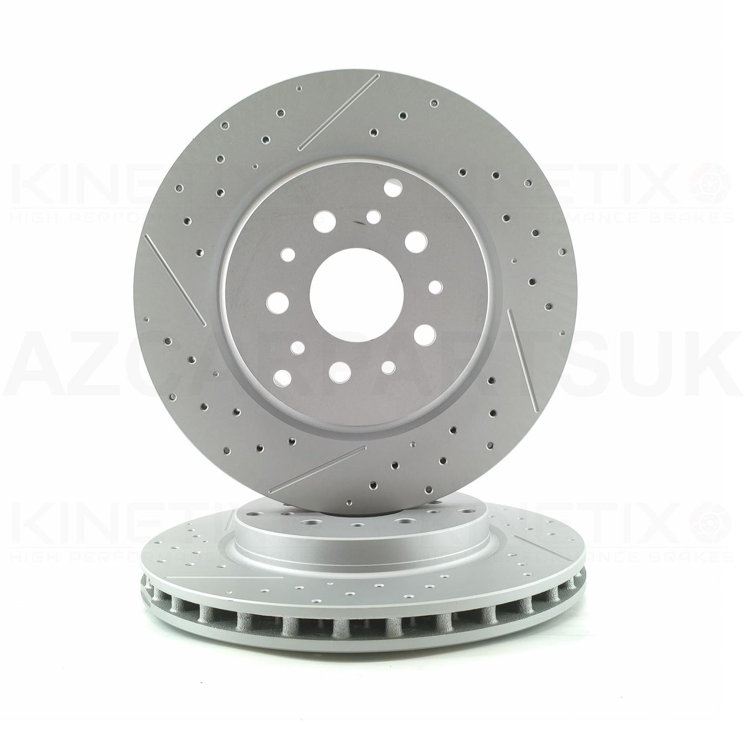 FOR MASERATI GRANTURISMO GRANCABRIO 4.7 V8 4.7 S FRONT REAR BRAKE DISCS PAIR 360mm 330mm KINETIX 257141 | 221253 | 228411