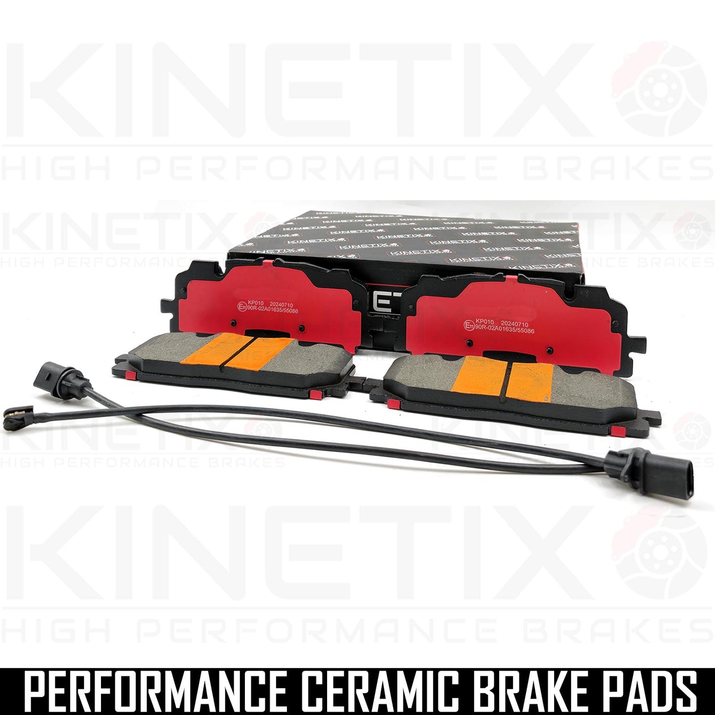 FOR AUDI RS4 RS5 B9 PERFORMANCE RACING FRONT BRAKE PADS & WEAR WIRE SENSORS