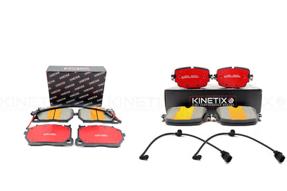 FOR AUDI RS6 RS7 C8 4KA RSQ8 RS Q8 FRONT REAR BRAKE PADS & WEAR WIRE SENSORS F/R