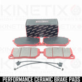 FOR AUDI RS6 RS7 C8 4KA RSQ8 RS Q8 FRONT BRAKE PADS & WEAR WIRE SENSORS