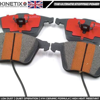 FOR VW SCIROCCO R 09-17 DRILLED FRONT BRAKE DISCS CERAMIC PERFORMANCE PADS 345mm