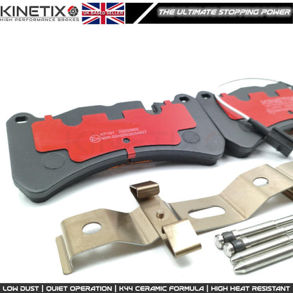 FOR MASERATI GHIBLI 2013- FRONT DRILLED BRAKE DISCS APEC PADS SENSOR 360mm