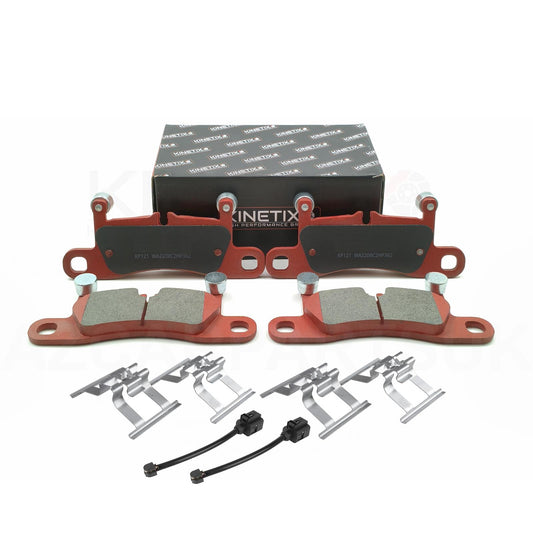 FOR PORSCHE CAYENNE 3.6 S GTS PERFORMANCE RACING REAR BRAKE PADS & SENSORS