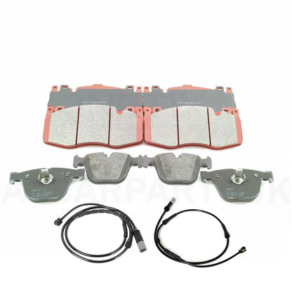FOR BMW X5M F85 X6M F86 4.4 V8 FRONT REAR BRAKE PADS WEAR WIRE SENSOR LEAD PARKING HANDBRAKE SHOES SET & FITTING KIT