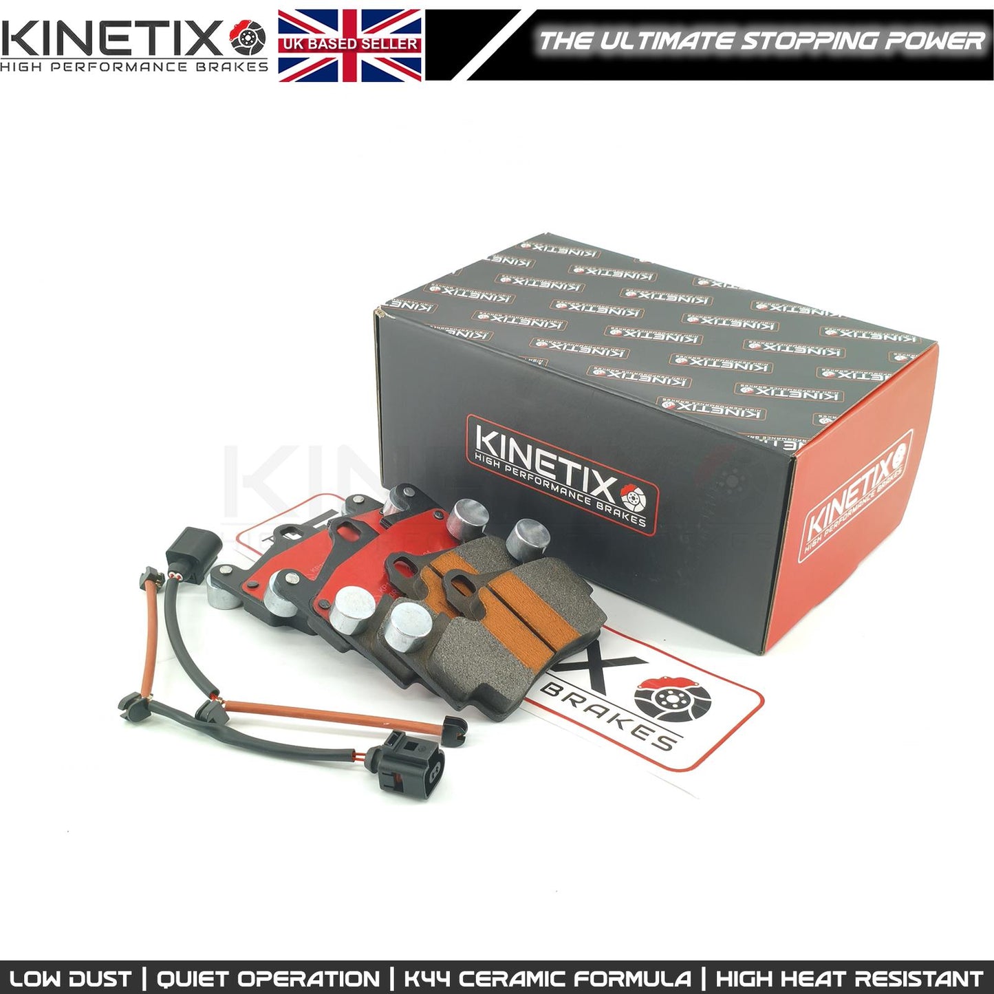 FOR VW TOUAREG 3.2 V6 2002 - 2006 FRONT REAR BRAKE PADS & SENSOR WIRES