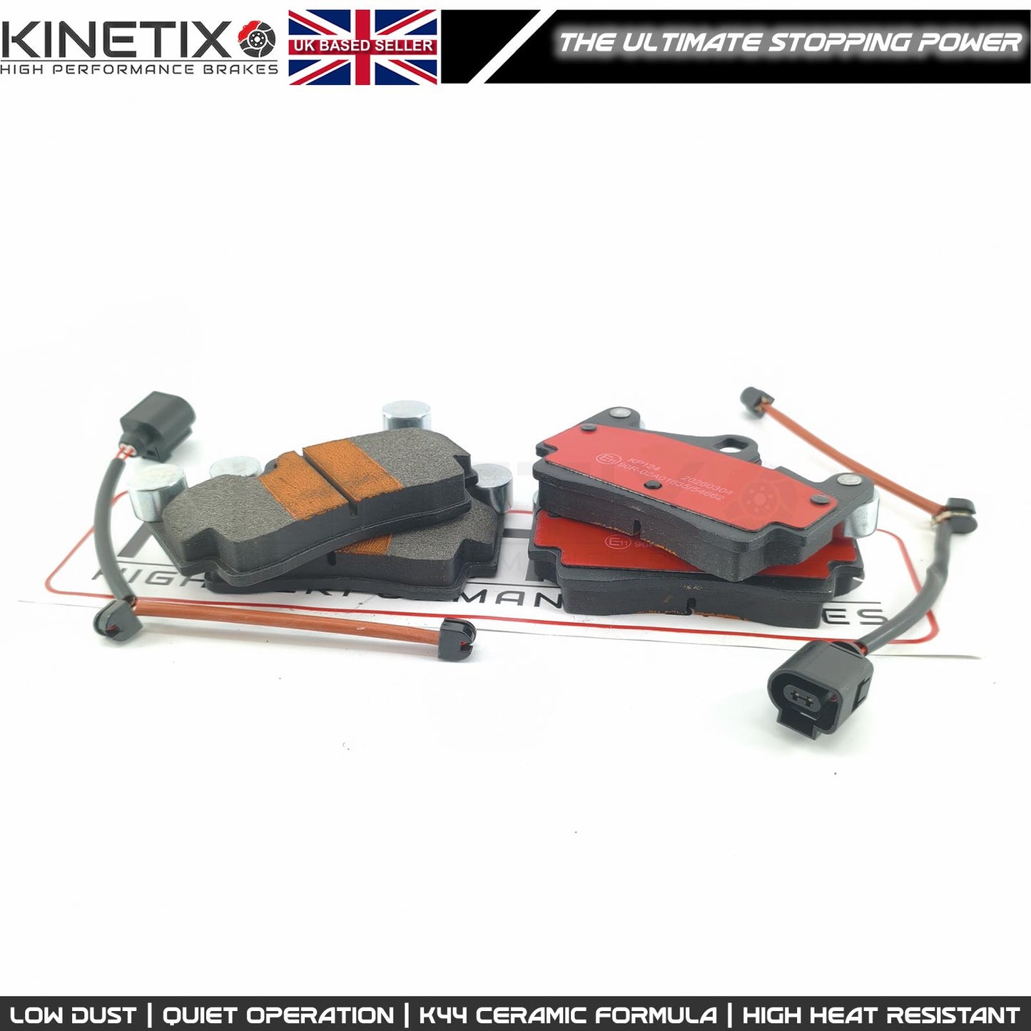 FOR PORSCHE CAYENNE TURBO 4.8 2007 - 2009 FRONT REAR BRAKE PADS & SENSOR WIRES