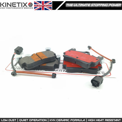 FOR PORSCHE CAYENNE 3.6 2007 - 2010 FRONT REAR BRAKE PADS & SENSOR WIRES