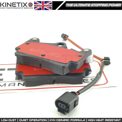 FOR PORSCHE CAYENNE S 4.5 2002 - 2007 FRONT REAR BRAKE PADS & SENSOR WIRES