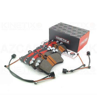FOR PORSCHE CAYENNE S 4.8 2007 - 2010 FRONT REAR BRAKE PADS & SENSOR WIRES