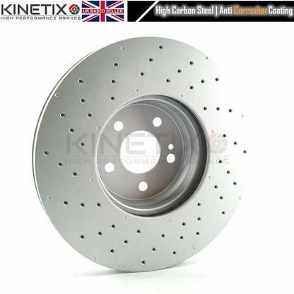 FOR MERCEDES E350d AMG SPORT DRILLED PERFORATED FRONT BRAKE DISCS PADS SENSOR 342mm