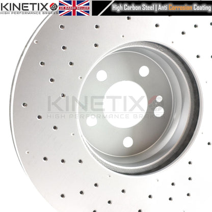 FOR MERCEDES E350d AMG SPORT DRILLED PERFORATED FRONT BRAKE DISCS PADS SENSOR 342mm