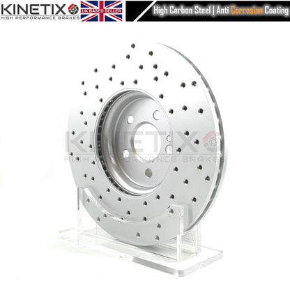 FOR MERCEDES A35 AMG 2018- HIGH CARBON FRONT BRAKE DISCS CERAMIC RACING PADS SENSOR 350mm