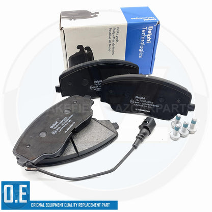 FOR VW GOLF R GTI CLUBSPORT MK8/8.5 DELPHI FRONT BRAKE PADS SET & WEAR SENSOR