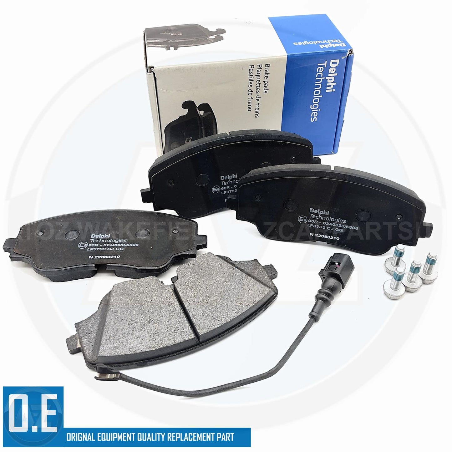FOR VW ARTEON R 2.0 R 2020- DELPHI FRONT BRAKE PADS SET & WEAR WIRE SENSOR