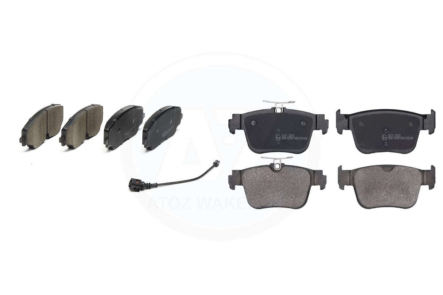FRONT REAR DELPHI BRAKE PADS SET FOR VW ARTEON R GOLF R TIGUAN R 2.0 R AUDI S3