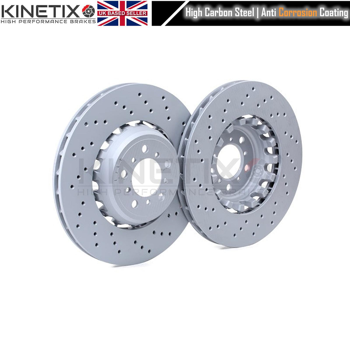 FOR BMW M2 CS (F87) REAR LEFT RIGHT CROSS DRILLED BRAKE DISCS PAIR 380mm X 28mm 34118072019 | 34118072020 | 34 11 8 072 019 | 34 11 8 072 020