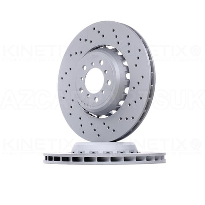 FOR BMW M2 CS (F87) REAR LEFT RIGHT CROSS DRILLED BRAKE DISCS PAIR 380mm X 28mm 34118072019 | 34118072020 | 34 11 8 072 019 | 34 11 8 072 020