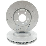 FOR LAND ROVER DISCOVERY 3.0 D DRILLED FRONT REAR BRAKE DISCS 349mm 325mm FR/RR