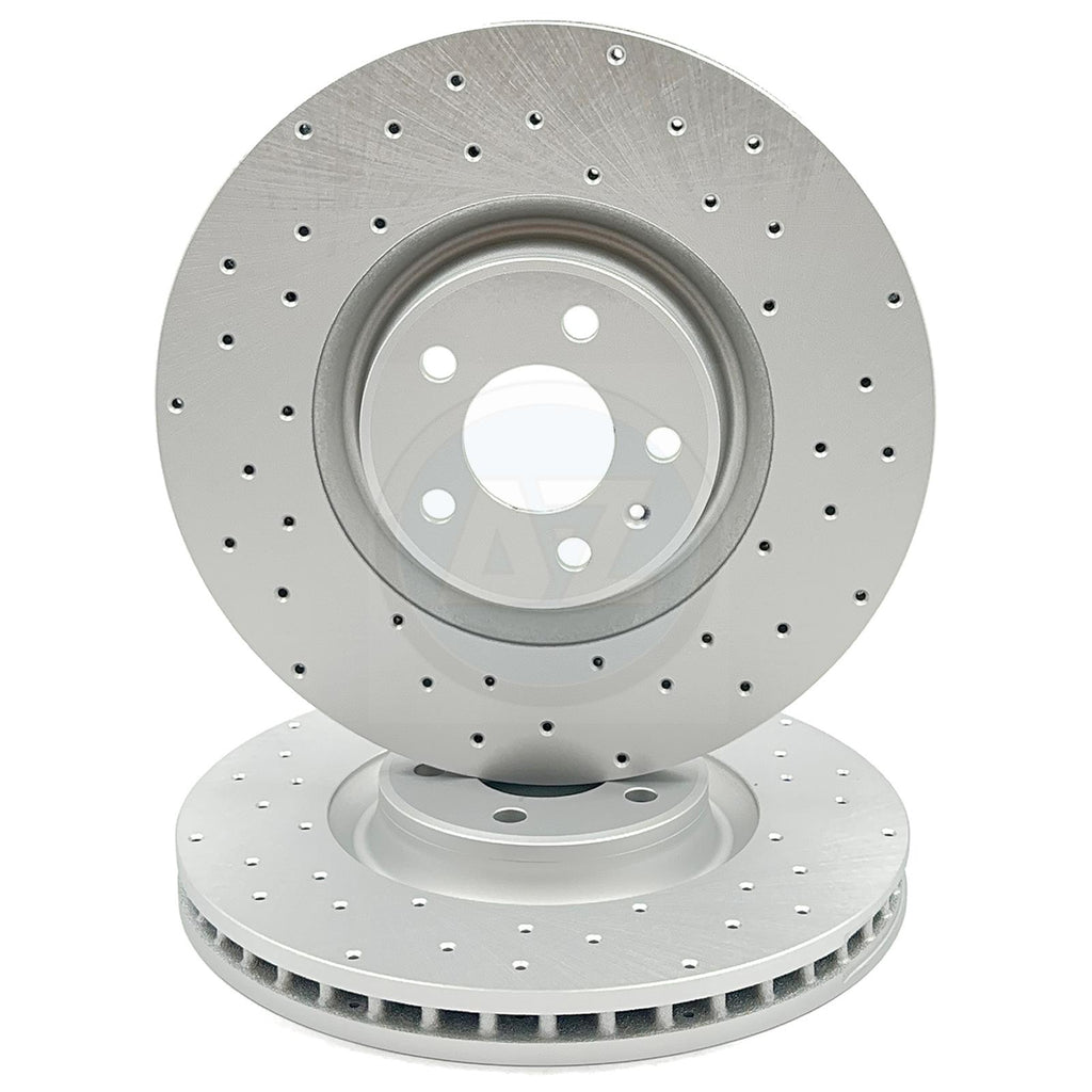 FOR AUDI A7 3.0 TDI QUATTRO FRONT CROSS DRILLED PERFORMANCE BRAKE DISCS 356mm