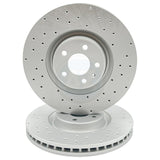 FOR AUDI A8 4.2 TDI QUATTRO FRONT CROSS DRILLED PERFORMANCE BRAKE DISCS 356mm