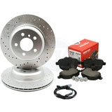 FOR BMW 518d 520d 525d 520i M SPORT DRILLED REAR BRAKE DISCS MINTEX PADS 330mm