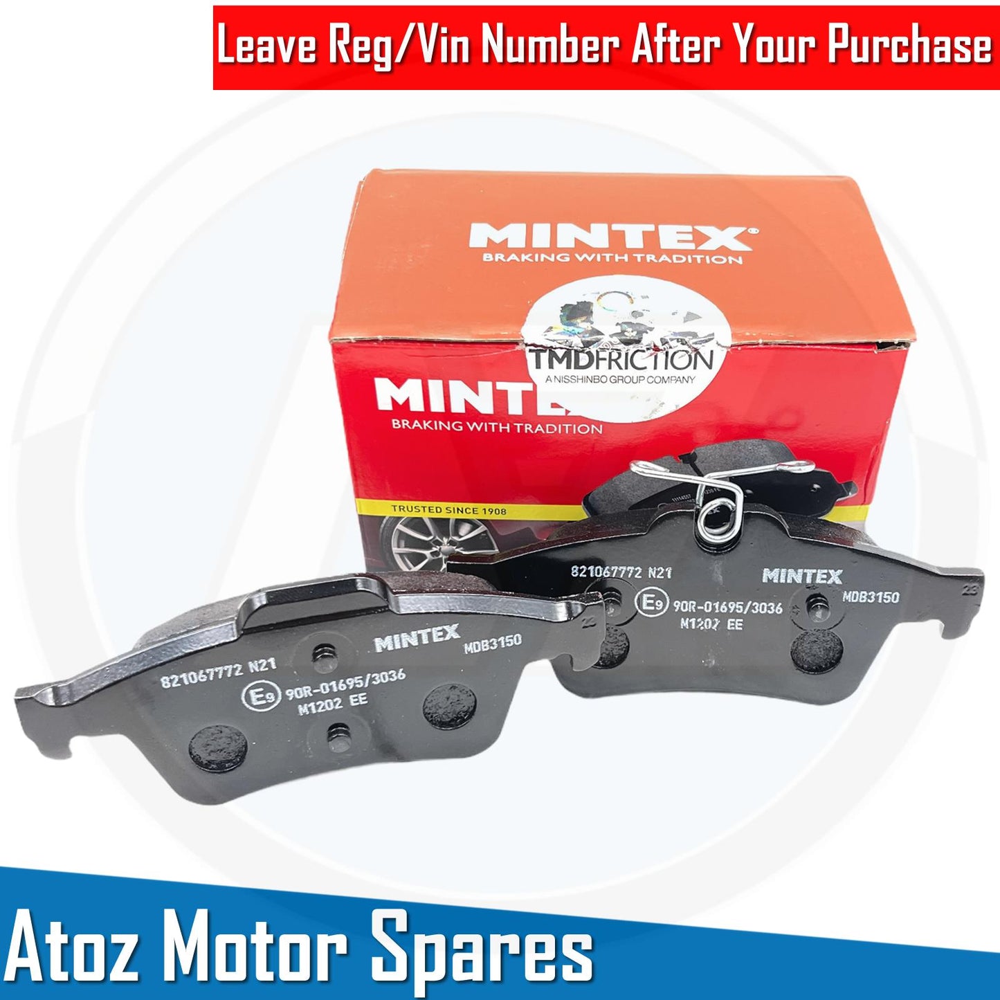 FOR FORD FOCUS 2.0 ST / 2.3 RS MK3 REAR AXLE MINTEX BRAKE PADS SET MDB3150