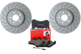 FOR MERCEDES C63 E55 E63 CLS63 AMG FRONT BRAKE DISCS BREMBO PADS SENSOR 360mm