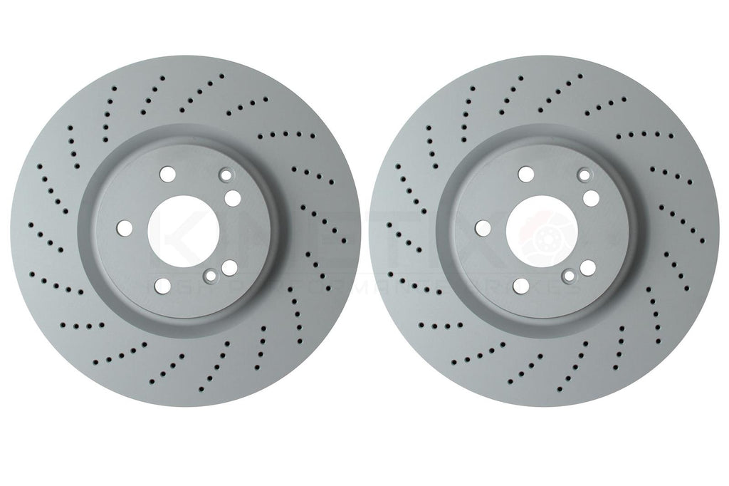 FITS MERCEDES C63 E55 E63 CLS63 CLS55 SL55 SL65 AMG FRONT BRAKE DISCS PAIR 360mm