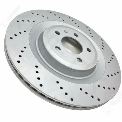 FOR AUDI S6 FRONT REAR DRILLED PERFORMANCE BRAKE DISCS APEC PADS 400mm 356mm
