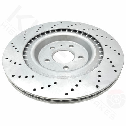 FOR AUDI S6 FRONT REAR DRILLED PERFORMANCE BRAKE DISCS APEC PADS 400mm 356mm
