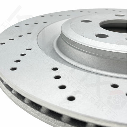 FOR AUDI S6 FRONT REAR CROSS DRILLED PERFORMANCE BRAKE DISCS 400mm 356mm FR RR