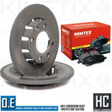 FOR PEUGEOT 208 1.6 HDI 90 COATED REAR BRAKE DISCS MINTEX PADS 249mm CBI