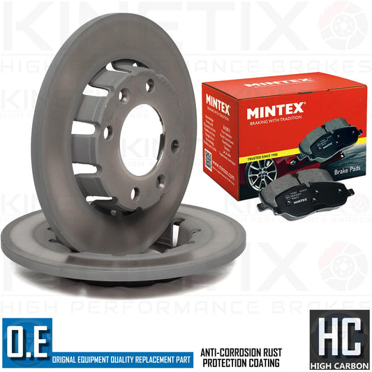 FOR CITROEN 1.2 PureTech 100 COATED REAR BRAKE DISCS MINTEX PADS SENSOR 249mm