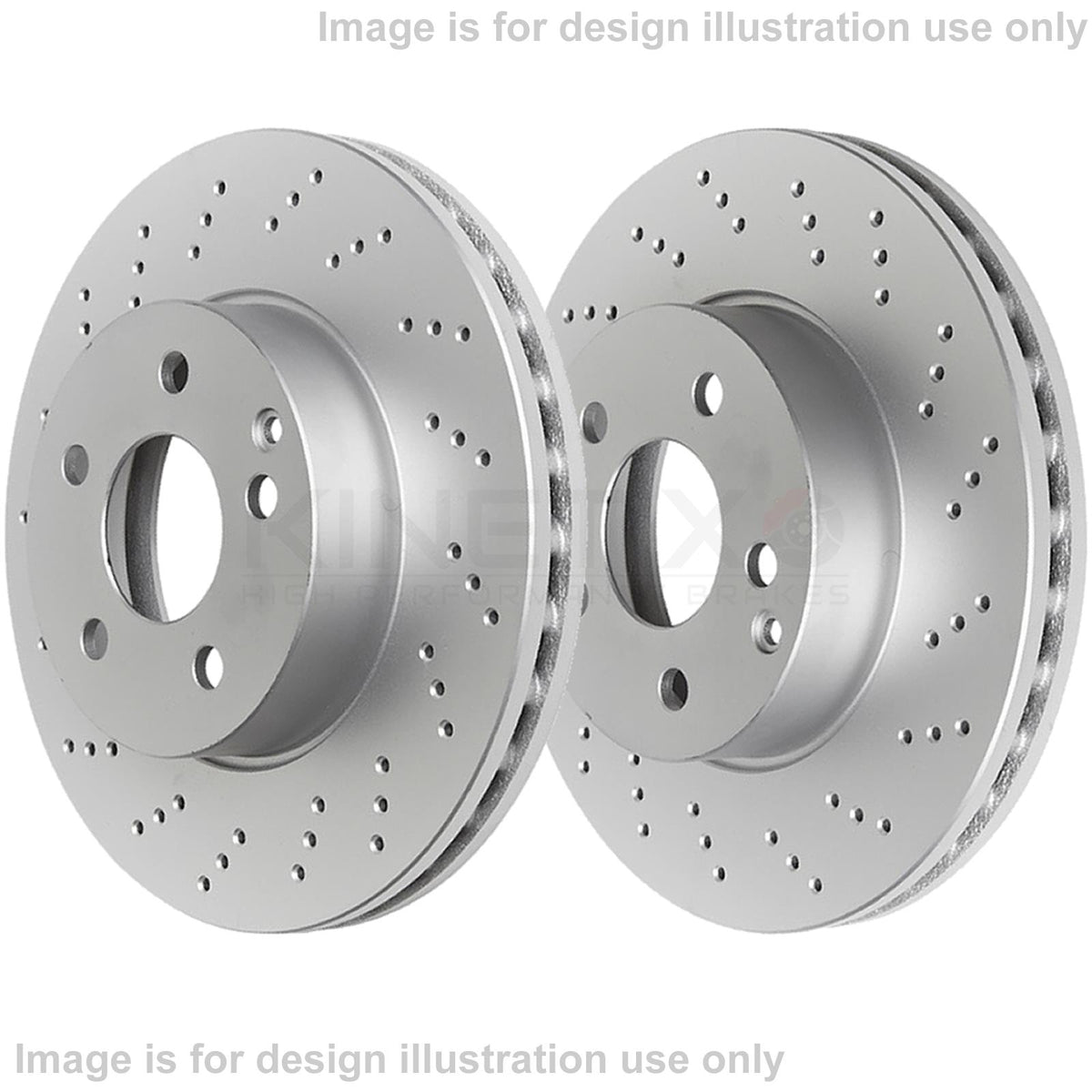 FOR CUPRA FORMENTOR 2.0 TSI 4DRIVE KM7 KMP DRILLED FRONT BRAKE DISCS PAIR 306mm