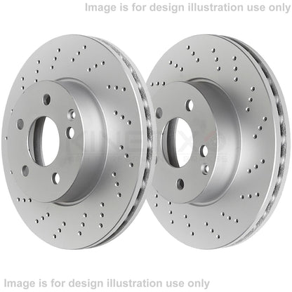 FOR SKODA OCTAVIA 1.4 TSI DRILLED FRONT BRAKE DISCS PAIR 306mm