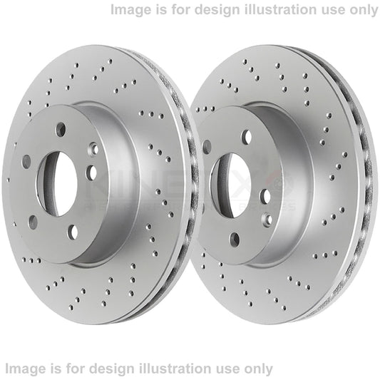 FOR CUPRA TERRAMAR 1.5 E-HYBRID VZ KP1 DRILLED FRONT BRAKE DISCS PAIR 306mm