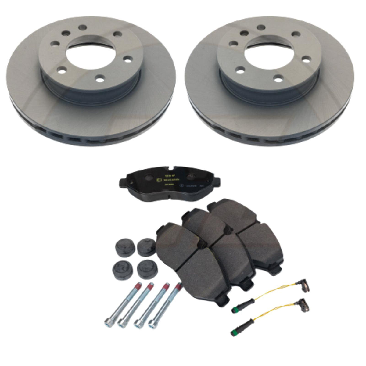 FOR MERCEDES SPRINTER 2006-> FRONT OE QUALITY HIGH CARBON BRAKE DISCS PADS 300mm