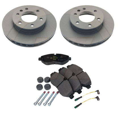 FOR VW CRAFTER 2006-> FRONT OE QUALITY HIGH CARBON BRAKE DISCS & PD PADS 300mm