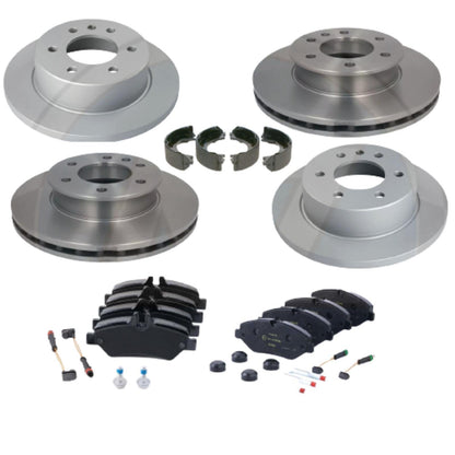 FIT MERCEDES SPRINTER VW CRAFTER 2006- FRONT REAR BRAKE DISCS PADS SHOES SENSORS