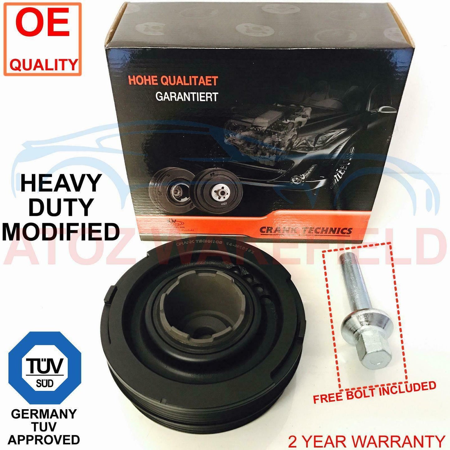 FIT ROVER 75 MGZT FREELANDER 2.0 CDTi TD4 CRANK SHAFT VIBRATION PULLEY WITH BOLT