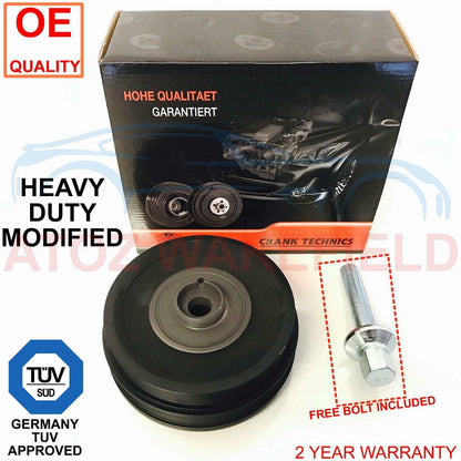 FIT ROVER 75 MGZT FREELANDER 2.0 CDTi TD4 CRANK SHAFT VIBRATION PULLEY WITH BOLT