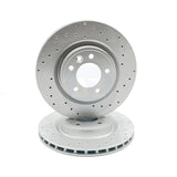 FOR LAND ROVER DISCOVERY 2.0 SD4 CROSS DRILLED REAR BRAKE DISCS PAIR 325mm