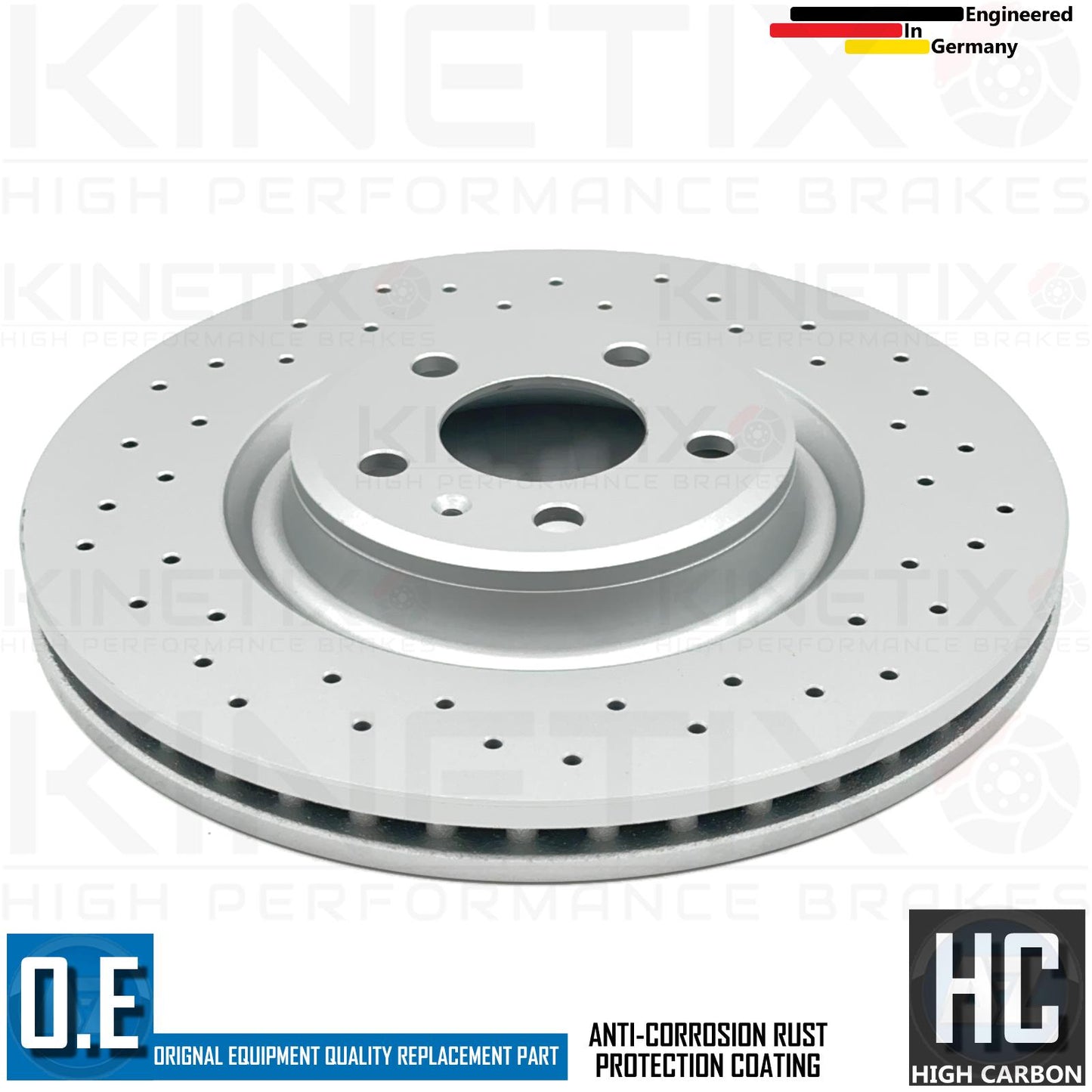 FOR AUDI S4 S5 A6 A7 FRONT CROSS DRILLED PERFORMANCE BRAKE DISCS PAIR 345mm