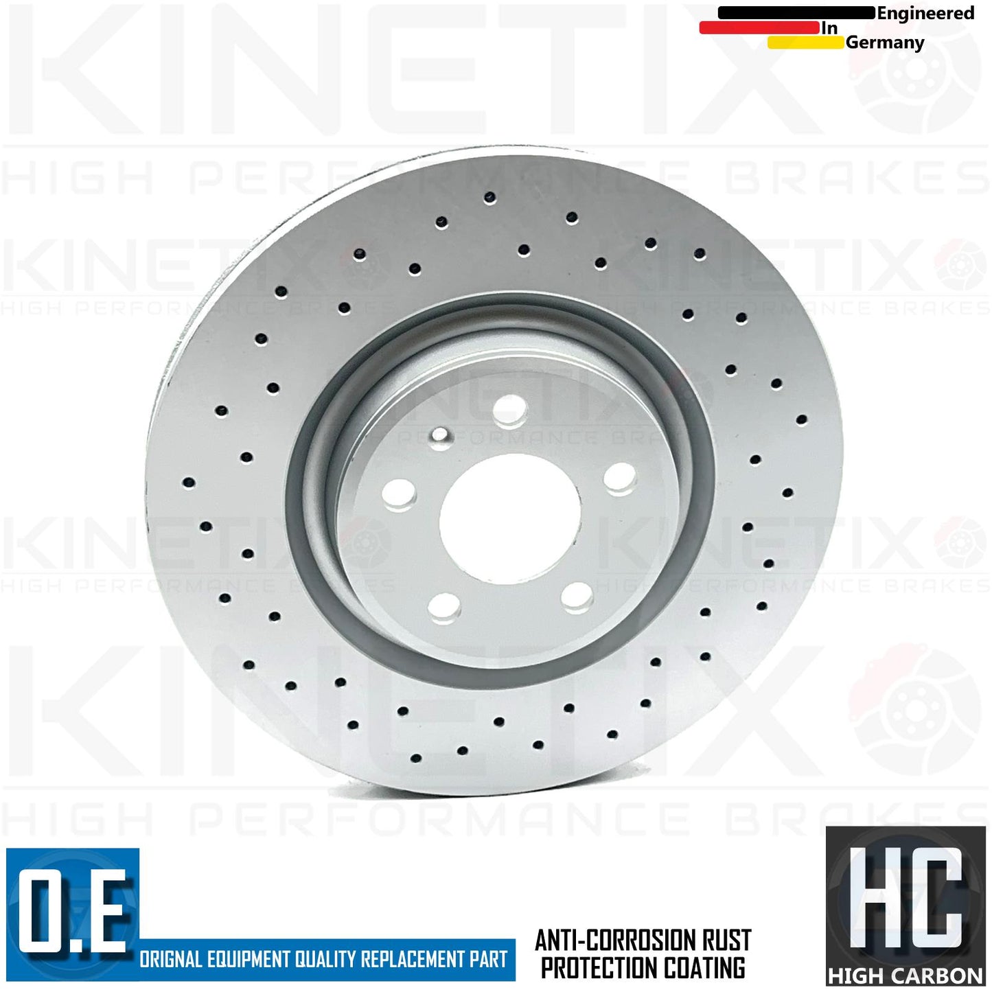 FOR AUDI S4 S5 A6 A7 FRONT CROSS DRILLED PERFORMANCE BRAKE DISCS PAIR 345mm