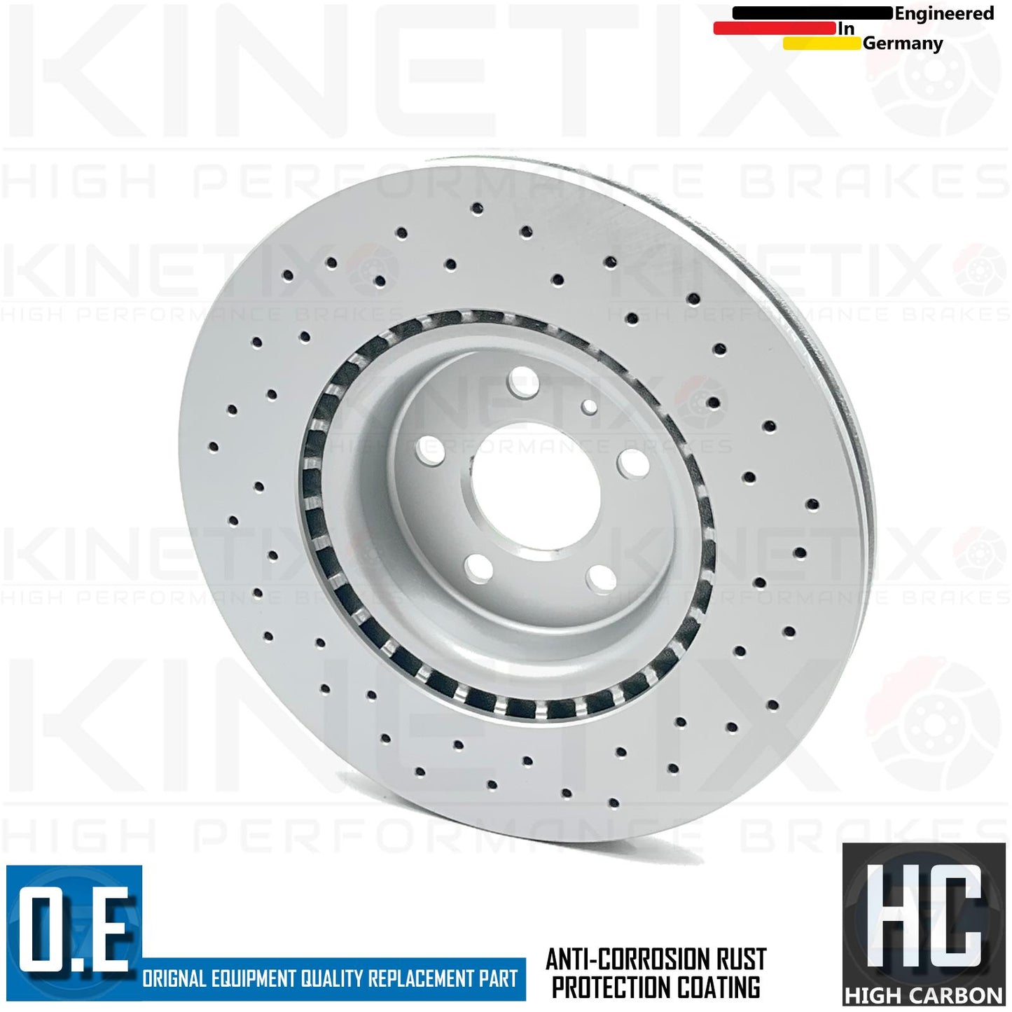 FOR AUDI S4 S5 A6 A7 FRONT CROSS DRILLED PERFORMANCE BRAKE DISCS PAIR 345mm