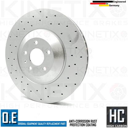 FOR AUDI S4 S5 S6 S7 DRILLED FRONT REAR BRAKE DISCS PADS SENSORS 375mm 350mm